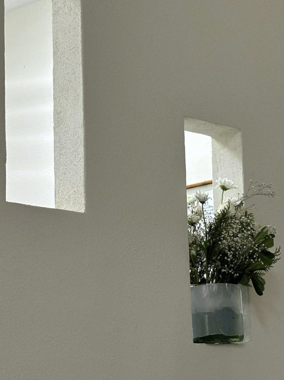 Studio interior detail with flowers